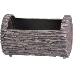 Műanyag virágláda, Strend Pro Garden Woodeff, barna, 35 x 22 cm, magasság: 20 cm, fatörzs formájú, 7,5 l, fahatású