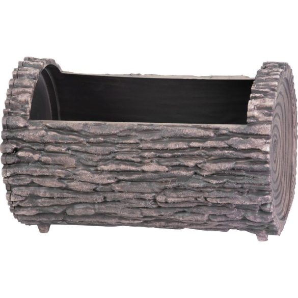 Műanyag virágláda, Strend Pro Garden Woodeff, barna, 35 x 22 cm, magasság: 20 cm, fatörzs formájú, 7,5 l, fahatású