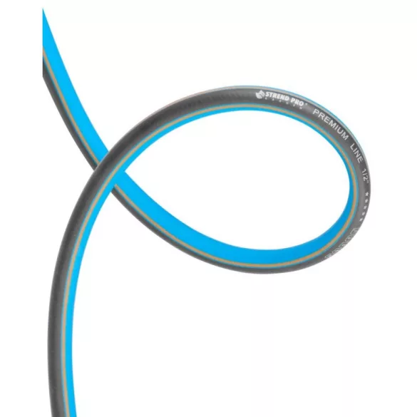 Kerti locsolótömlő, Strend Pro Premium, kék, 3/4", 50 m, 30 bar, rugalmas, algaálló belső fal, sérülésálló, -5°C és +65°C között hőálló