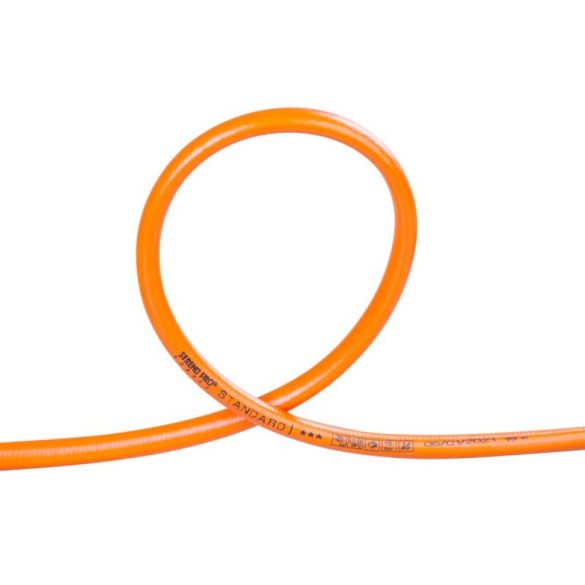 Kerti locsolótömlő, Strend Pro Garden Standard, narancssárga, 1”, 35 m, 18 bar, háromrétegű PVC, repedésálló, -5°C és +50°C között hőálló
