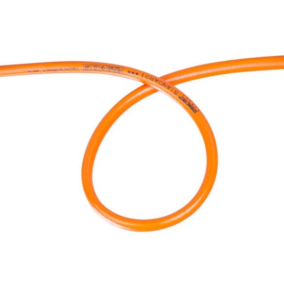 Kerti locsolótömlő, Strend Pro Garden Standard, narancssárga, 1”, 35 m, 18 bar, háromrétegű PVC, repedésálló, -5°C és +50°C között hőálló