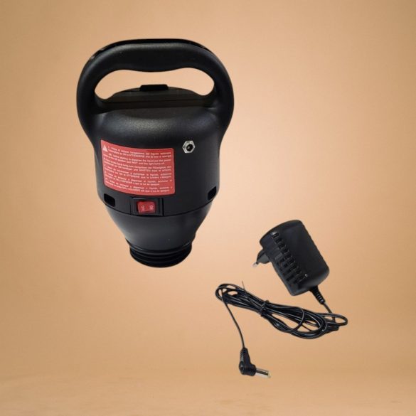 Permetező pumpa, Dimartino Electra 3512, fekete, akkumulátoros, elektromos, ABS műanyag, hálózatról tölthető