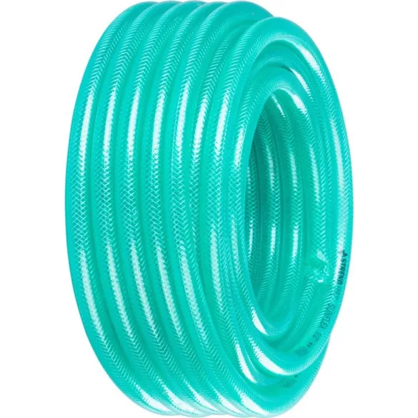 Kerti locsolótömlő, Strend Pro Garden Sunflex, türkiz, 5/8", 15 m, 22 bar, csavarodásgátló, PVC, sérülésálló, -5°C és +65°C között hőálló