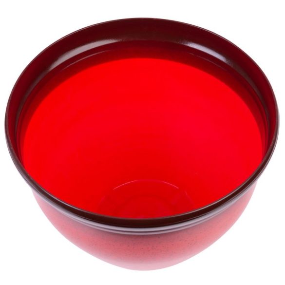 Műanyag virágcserép, Strend Pro Garden, piros, átmérő: 38 cm, magasság: 28,5 cm, 15 l, mázas hatású, kerek