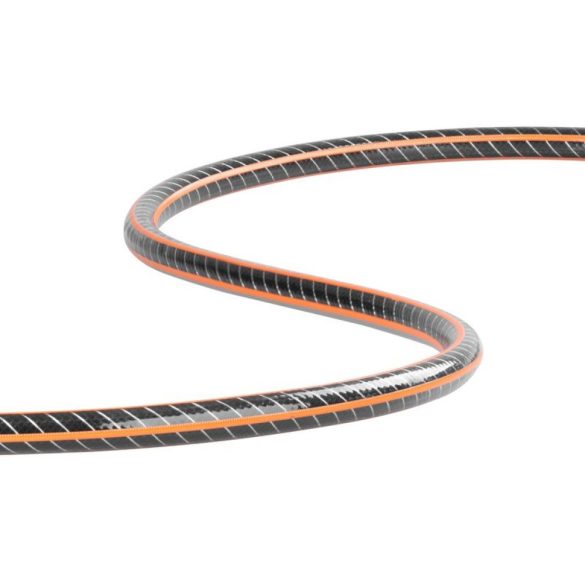 Kerti locsolótömlő, Strend Pro Garden Premium, fekete/narancssárga, 1/2", 25 m, 35 bar, algaálló belső fal, sérülésálló műanyag keverék, -5°C és +65°C között hőálló