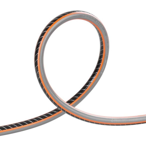 Kerti locsolótömlő, Strend Pro Garden Premium, fekete/narancssárga, 1/2", 25 m, 35 bar, algaálló belső fal, sérülésálló műanyag keverék, -5°C és +65°C között hőálló