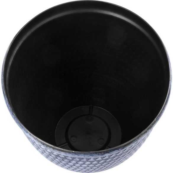 Műanyag virágcserép, Strend Pro Garden Marble, kék, átmérő: 37 cm, magasság: 30 cm, márványhatású, 19,5 l, kerek