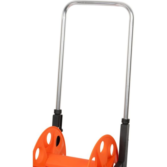 Kerti tömlőkocsi, Strend Pro Garden BJ5233A, narancssárga/fekete, maximum 50 m 1/2" kerti tömlőhöz, acél és műanyag, kézi hajtókar, kerekes, tömlő nélkül