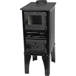   Strend Pro 304-U Mini fa tüzelésű kályha, fekete, 9 kW, 63,5 × 31,5 × 44,1 cm, füstcső átmérő: 130 mm