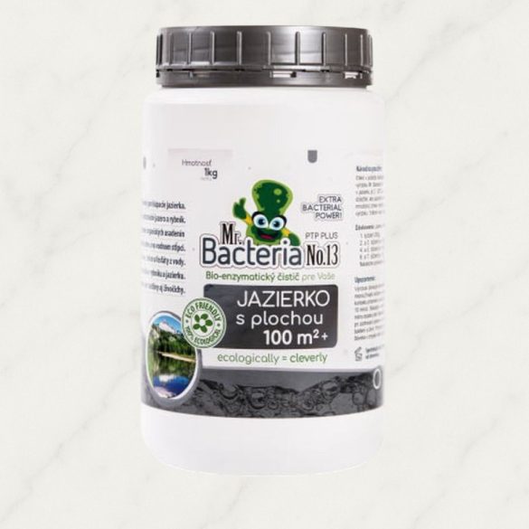 Tavi baktérium, Mr.Bacteria No.13, 1000 g, 100 m2 feletti tavakhoz, bio-enzimatikus, növény- és állatbarát, algamentesítő