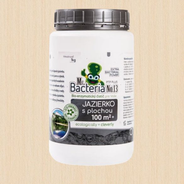 Tavi baktérium, Mr.Bacteria No.13, 1000 g, 100 m2 feletti tavakhoz, bio-enzimatikus, növény- és állatbarát, algamentesítő