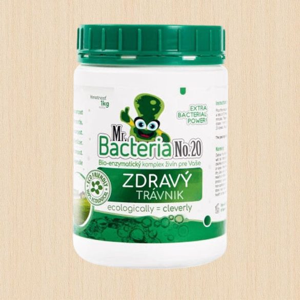 Gyeptrágya, Mr.Bacteria No.20, 1000 g, bio-enzimatikus, vegyszermentes, mikrotápanyag-komplex