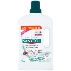   Fertőtlenítő, Sanytol, 1000 ml, fehér virág illat, fehérneműre is, klórmentes, 99,9%-os hatás, fehér és színes ruhákhoz