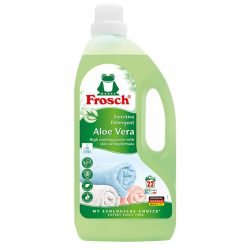   Folyékony mosószer, Frosch Aloe Vera Sensitive, 1500 ml, érzékeny bőrre, bőrgyógyászatilag tesztelt, színezék és tartósítószermentes, fehérítőmentes