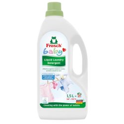   Folyékony mosószer, Frosch Baby, 1500 ml, hipoallergén, babaruhákhoz, színezék és tartósítószermentes, kamillakivonattal