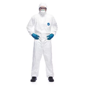 Munkás overál, Červa DuPont Tyvek Classic Xpert, fehér, méret: L, vegyszerálló, porálló, cipzáras, kapucnis, elasztikus csukló, derék és bokamandzsetta