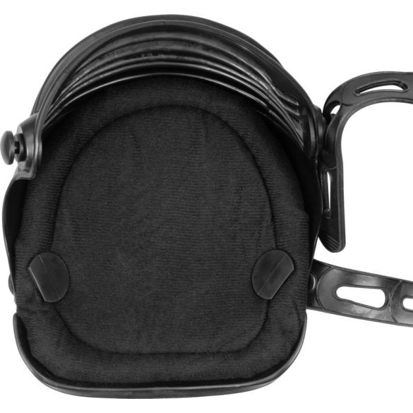 Térdvédő, Strend Pro KPA-024, fekete, 16 x 20 cm, műanyag külső héj, belső habbetét, munkavédelmi / kerti munkához, 1 pár