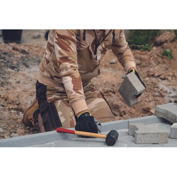 Védőkesztyű, Červa FH Epops, szürke/fekete, méret: 10/XL, műszarvasbőr tenyér, elasztán kézhát, tenyérbéléses, 1 pár