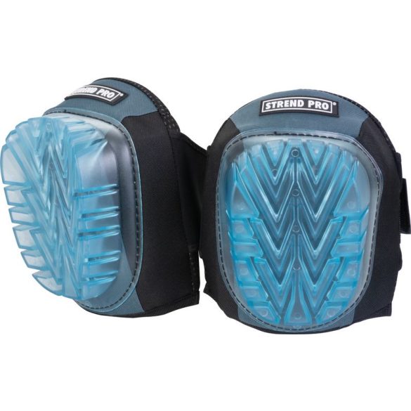 Térdvédő, Strend Pro KPA-005, kék/fekete, PVC, EVA habbetéttel, munkavédelmi / kerti munkához, 1 pár