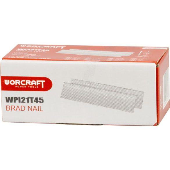 Tűzőgép szeg, Worcraft, T típus, 45 mm, horganyzott acél, CNS-S20LiH kompatibilis, 5000 db