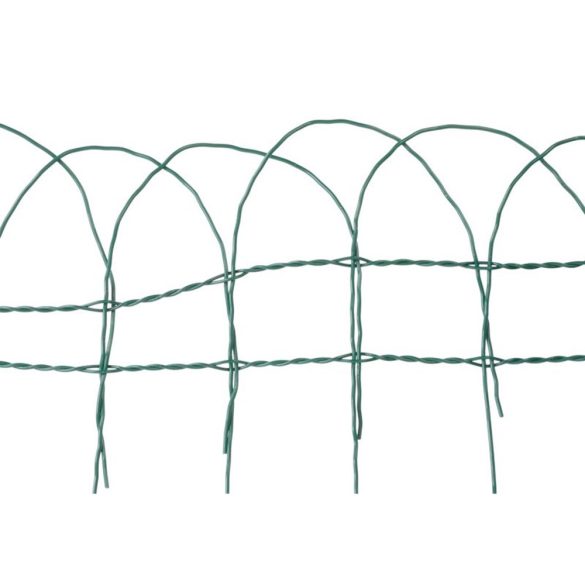 PVC bevonatos kerítésháló, Strend Pro Garden Gardenet, zöld, 65 cm x 25 m, szemméret: 150 x 90 mm, PVC bevonatos acélhuzal, négyszögletű, dekoratív felső kialakítás