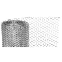   Csibeháló, csirkeháló, Strend Pro Garden Hex ZN, ezüst, 100 cm x 25 m, szemméret: 13 mm, drótvastagság: 0,7 mm, horganyzott, hatszögletű