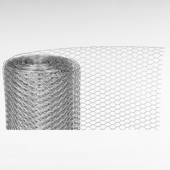 Csibeháló, csirkeháló, Strend Pro Garden Hex ZN, ezüst, 100 cm x 25 m, szemméret: 20 mm, drótvastagság: 0,7 mm, horganyzott, hatszögletű