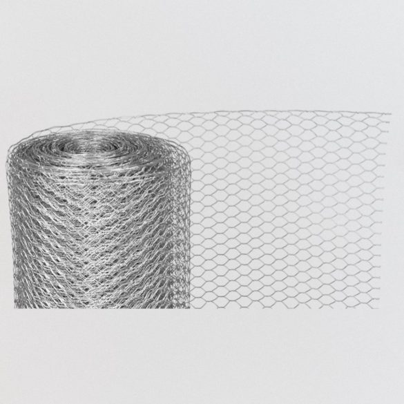 Csibeháló, csirkeháló, Strend Pro Garden Hex ZN, ezüst, 100 cm x 25 m, szemméret: 25 mm, drótvastagság: 0,8 mm, horganyzott, hatszögletű