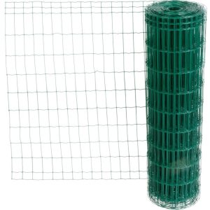 Ponthegesztett háló, Strend Pro Garden Europlast 2, sötétzöld, 100 cm x 25 m, rácsméret: 100 x 50 mm, drótvastagság: 2,2 mm, PVC bevonatos, négyszögletű