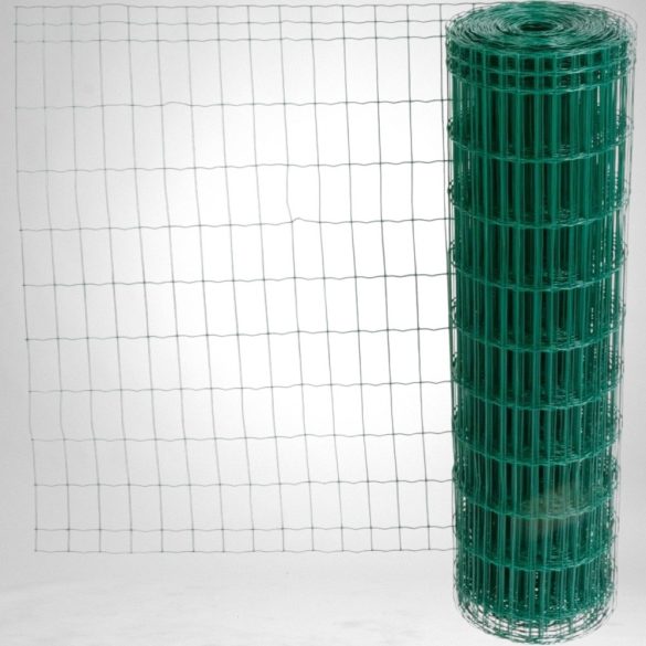 Ponthegesztett háló, Strend Pro Garden Europlast 2, sötétzöld, 100 cm x 25 m, rácsméret: 100 x 50 mm, drótvastagság: 2,2 mm, PVC bevonatos, négyszögletű