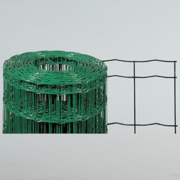 Ponthegesztett háló, Strend Pro Garden Europlast 2, sötétzöld, 125 cm x 25 m, rácsméret: 100 x 50 mm, drótvastagság: 2,2 mm, PVC bevonatos, négyszögletű