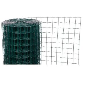 Ponthegesztett háló, Strend Pro Garden Europlast 3, sötétzöld, 180 cm x 25 m, rácsméret: 50 x 50 mm, drótvastagság: 2,2 mm, PVC bevonatos, négyzetrács