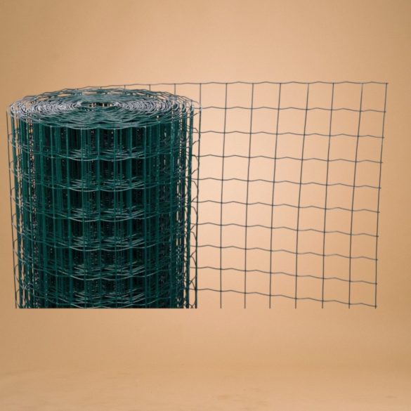 Ponthegesztett háló, Strend Pro Garden Europlast 3, sötétzöld, 200 cm x 25 m, rácsméret: 50 x 50 mm, drótvastagság: 2,2 mm, PVC bevonatos, négyzetrács