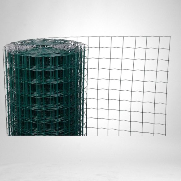 Ponthegesztett háló, Strend Pro Garden Europlast 3, sötétzöld, 200 cm x 25 m, rácsméret: 50 x 50 mm, drótvastagság: 2,2 mm, PVC bevonatos, négyzetrács