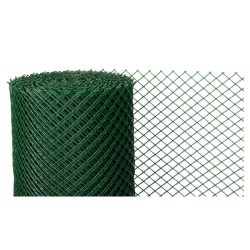   Műanyag kerítésháló, Strend Pro Garden Economy 6, zöld, 100 cm x 25 m, szemméret: 20 x 20 mm, 300 g/m2, 45°-ban döntött négyzetrács, 100 % műanyag