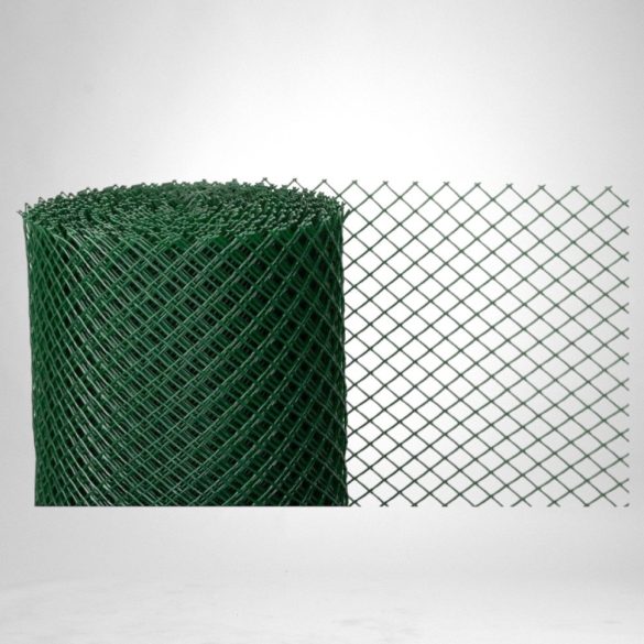 Műanyag kerítésháló, Strend Pro Garden Economy 6, zöld, 100 cm x 25 m, szemméret: 20 x 20 mm, 300 g/m2, 45°-ban döntött négyzetrács, 100 % műanyag