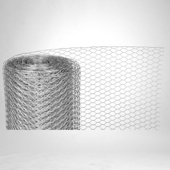 Csibeháló, csirkeháló, Strend Pro Garden Hex ZN, ezüst, 100 cm x 5 m, szemméret: 13 mm, drótvastagság: 0,7 mm, horganyzott, hatszögletű