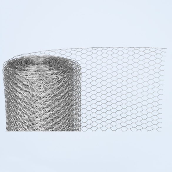 Csibeháló, csirkeháló, Strend Pro Garden Hex ZN, ezüst, 100 cm x 10 m, szemméret: 16 mm, drótvastagság: 0,7 mm, horganyzott, hatszögletű