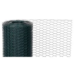   Csibeháló, csirkeháló, Strend Pro Garden Hex PVC, sötétzöld, 100 cm x 5 m, szemméret: 13 mm, drótvastagság: 0,9 mm, PVC bevonatos, hatszögletű