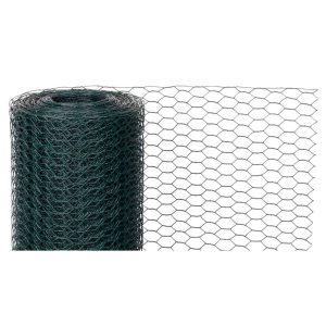 Csibeháló, csirkeháló, Strend Pro Garden Hex PVC, sötétzöld, 100 cm x 5 m, szemméret: 16 mm, drótvastagság: 0,9 mm, PVC bevonatos, hatszögletű