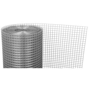 Ponthegesztett háló, Strend Pro Garden ZN, ezüst, 100 cm x 5 m, rácsméret: 12 x 12 mm, drótvastagság: 0,8 mm, horganyzott, négyzetrács