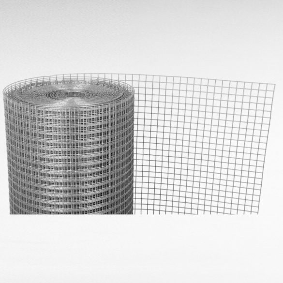 Ponthegesztett háló, Strend Pro Garden ZN, ezüst, 100 cm x 25 m, rácsméret: 6 x 6 mm, drótvastagság: 0,8 mm, horganyzott, négyzetrács