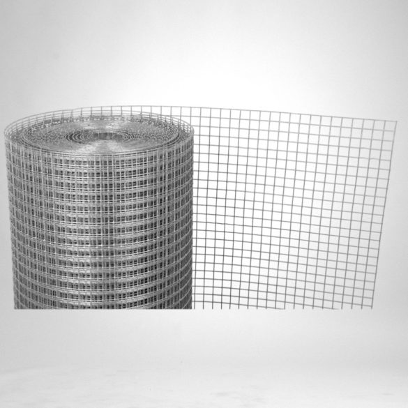 Ponthegesztett háló, Strend Pro Garden ZN, ezüst, 100 cm x 25 m, rácsméret: 6 x 6 mm, drótvastagság: 0,8 mm, horganyzott, négyzetrács