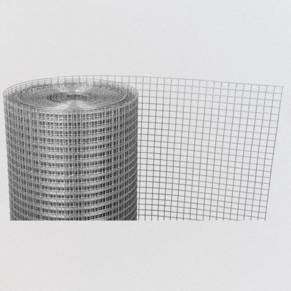 Ponthegesztett háló, Strend Pro Garden ZN, ezüst, 100 cm x 25 m, rácsméret: 6 x 6 mm, drótvastagság: 0,8 mm, horganyzott, négyzetrács