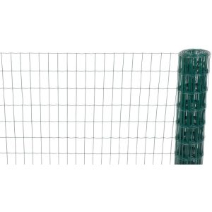 Ponthegesztett háló, Strend Pro Garden Europlast 1, sötétzöld, 60 cm x 10 m, rácsméret: 100 x 50 mm, drótvastagság: 2,2 mm, PVC bevonatos, négyszögletű