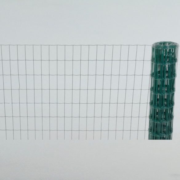 Ponthegesztett háló, Strend Pro Garden Europlast 1, sötétzöld, 150 cm x 10 m, rácsméret: 100 x 50 mm, drótvastagság: 2,2 mm, PVC bevonatos, négyszögletű