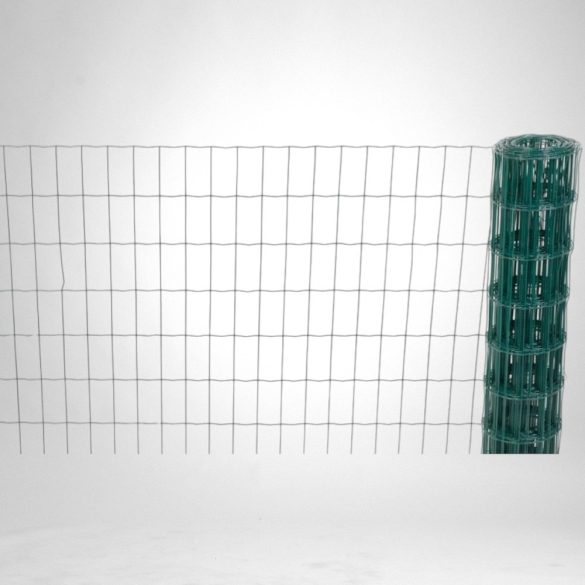 Ponthegesztett háló, Strend Pro Garden Europlast 1, sötétzöld, 200 cm x 10 m, rácsméret: 100 x 50 mm, drótvastagság: 2,2 mm, PVC bevonatos, négyszögletű