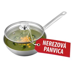 Nyeles lábas, MagicHome Chloe, 24 cm, 2,5 l, ezüst, üvegfedővel, 304 rozsdamentes acél, háromrétegű alj, indukciós kompatibilis, mosogatógépben mosható