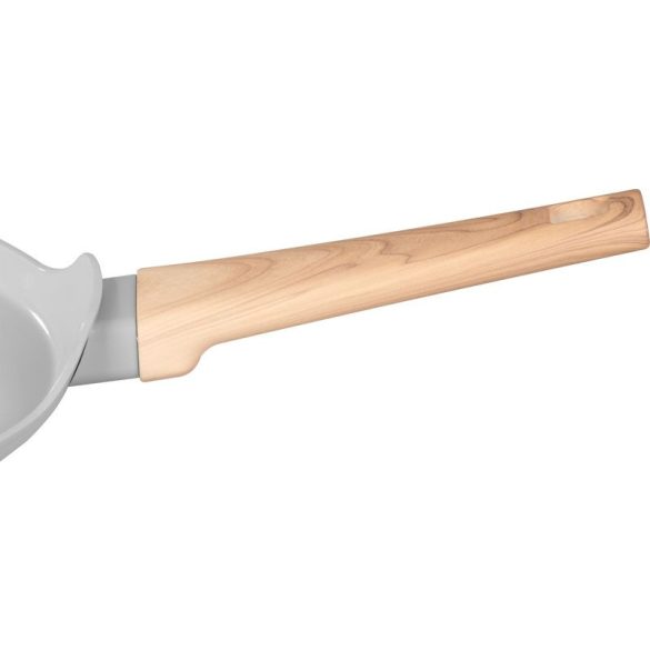 Palacsintasütő, MagicHome Harmony, 24 cm, világosszürke, 2 rétegű kerámiabevonat, indukciós kompatibilis, ergonomikus fa hatású nyél