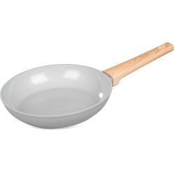   Serpenyő, MagicHome Harmony, 24 cm, világosszürke, indukciós alj, fa hatású kivitel, kerámia bevonat, minden tűzhelyhez, könnyen tisztítható